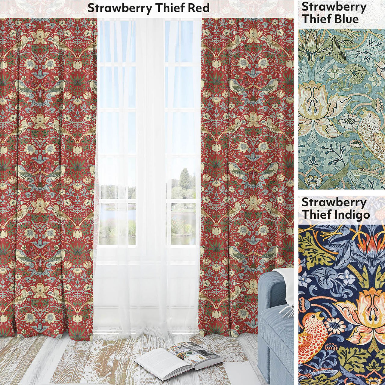 William Morris Ready Made Curtains Home Collection