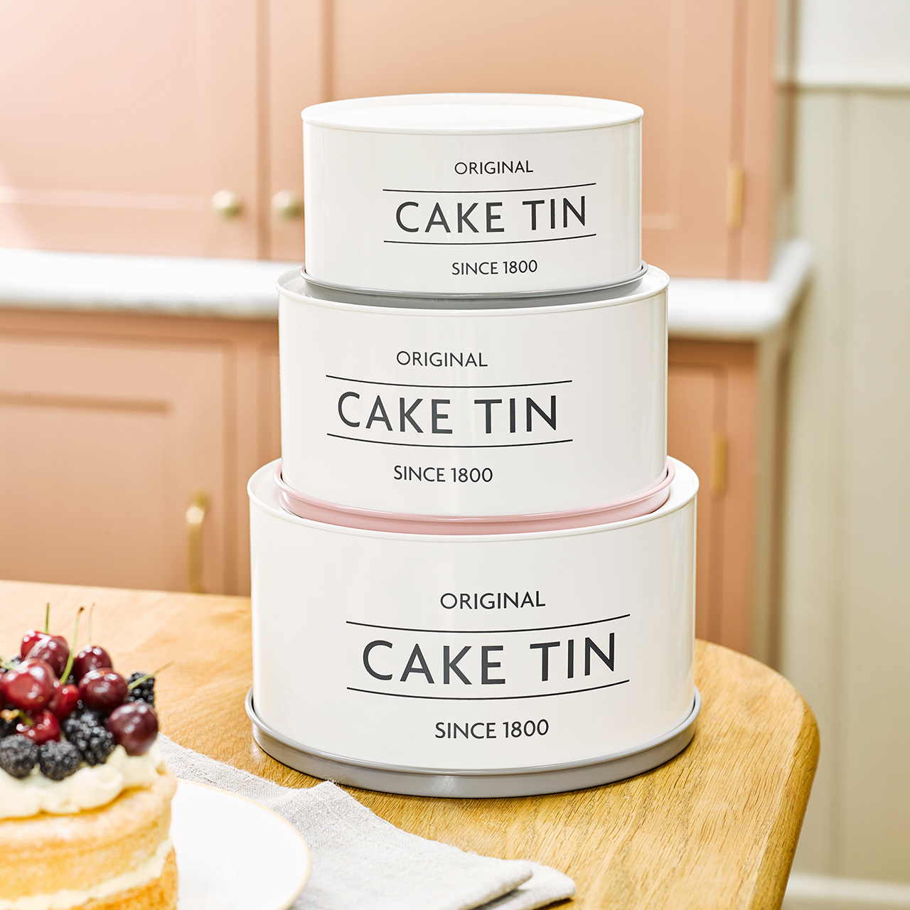 Nesting or Stackable Cake and Bread Tins - Set of 3