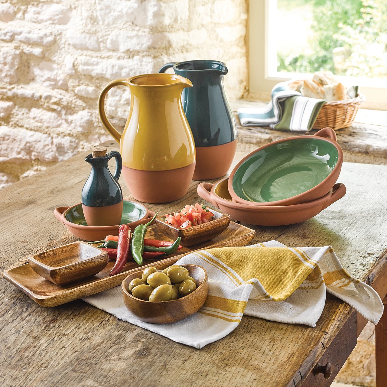 Glazed Terracotta Small Tapas Bowls - Set of 2