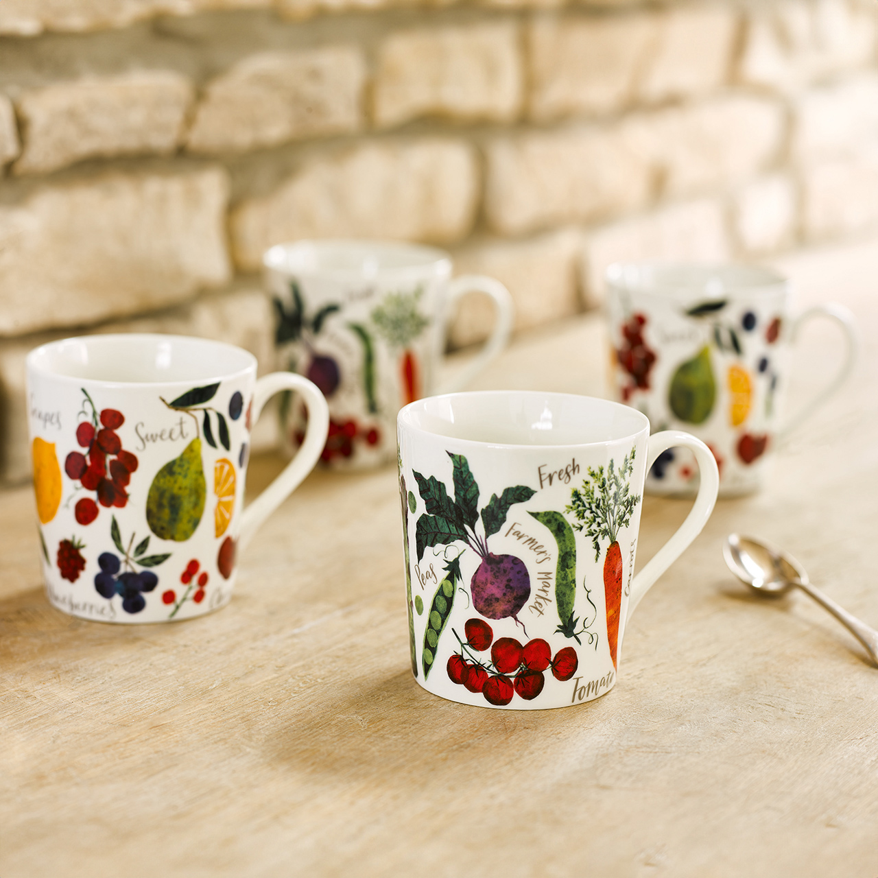 Farmers' Market Mugs - Set of 4