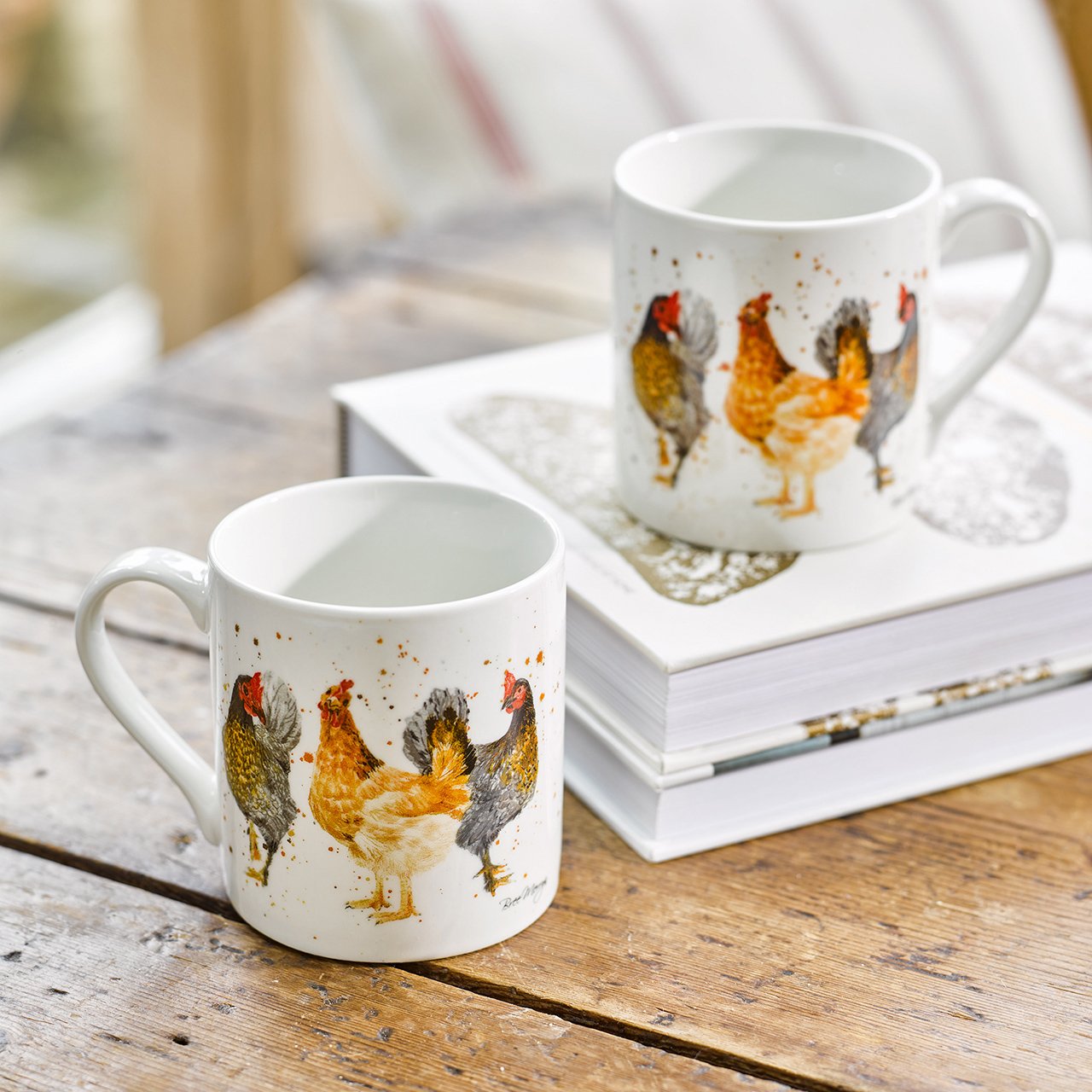 Farmyard Flock Mugs - Set of 2