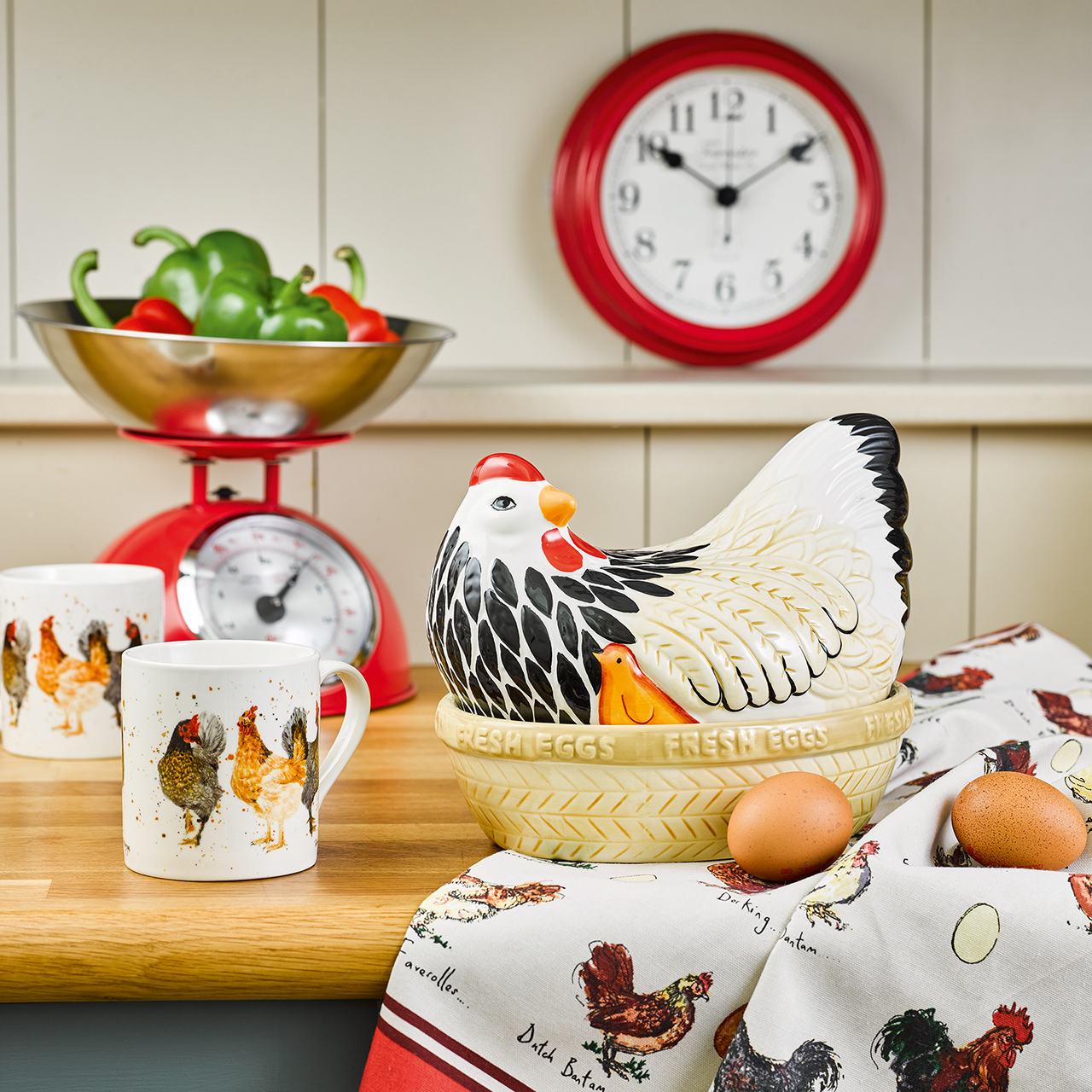 Farmyard Flock Mugs - Set of 2