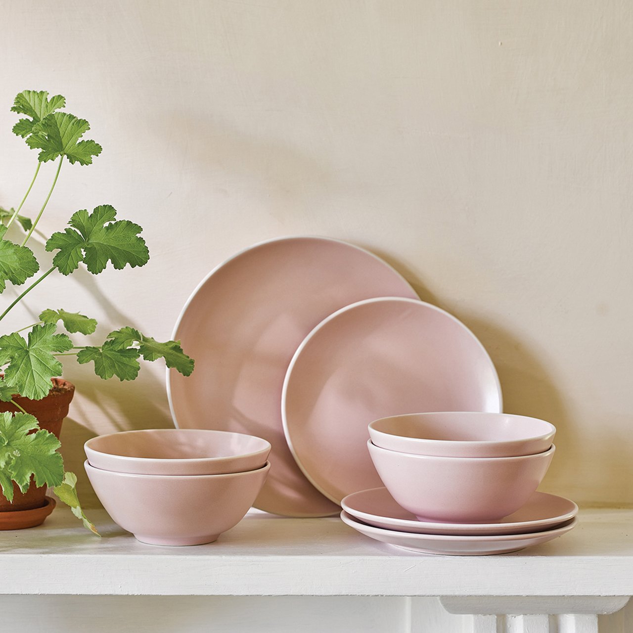 Pink Stoneware Dinner Set 12 piece Scott s of Stow