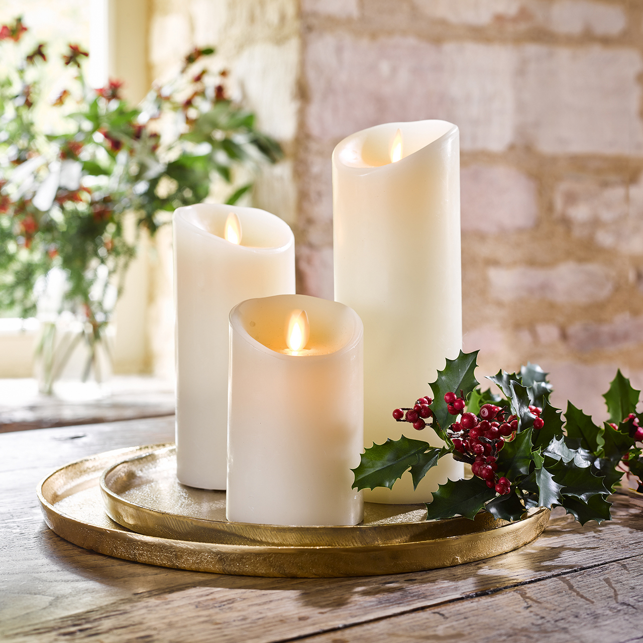 Flame Effect Pillar Candle