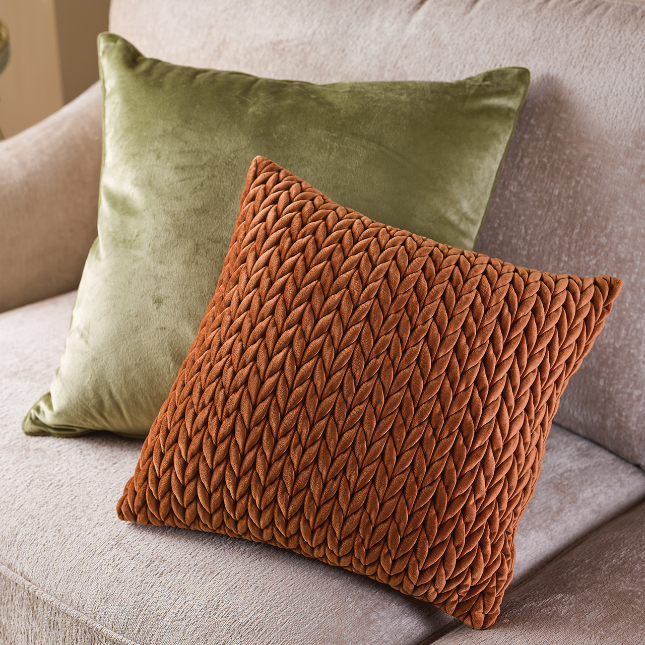 Ruched Velvet Cushions