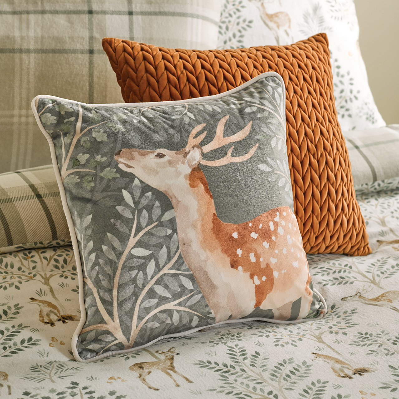 Forest Velvet Cushion Scott s of Stow