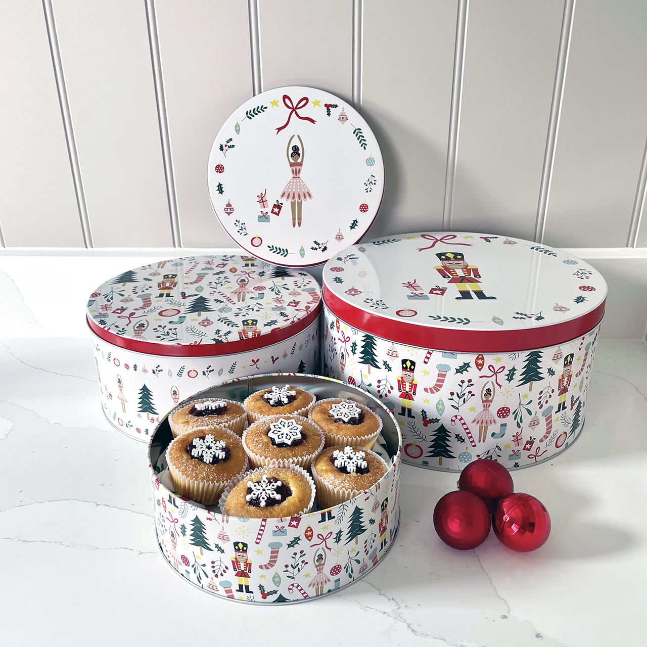 Nutcracker Cake Tins - Set of 3