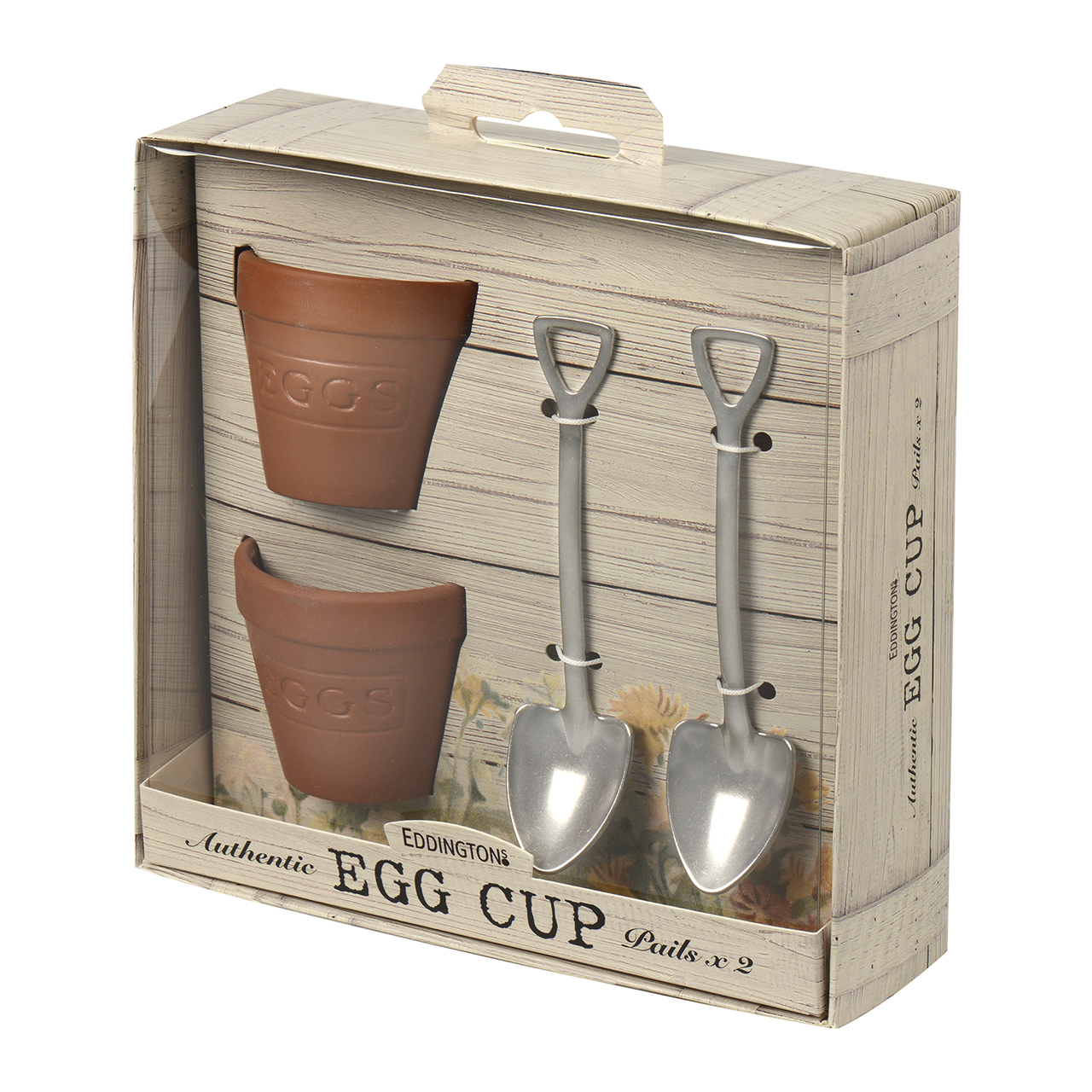 Flower Pot and Shovel Egg Cups - Set of 2