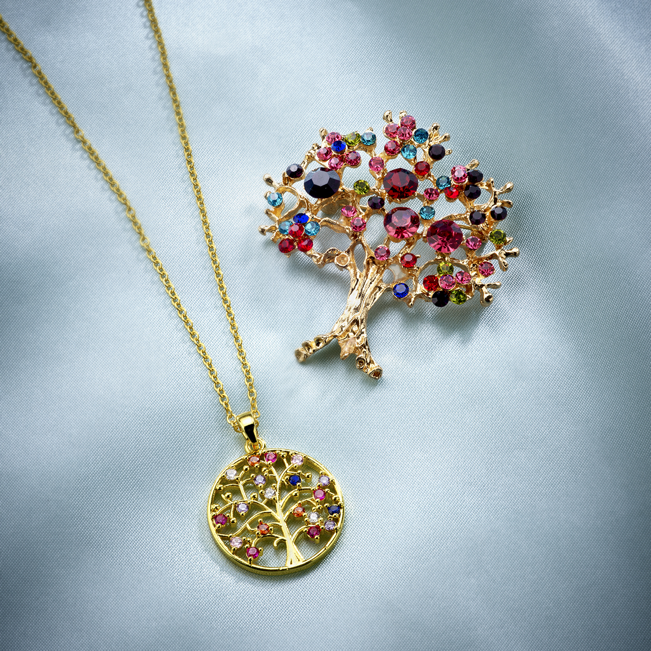 Tree of Life Pendant & Brooch Set