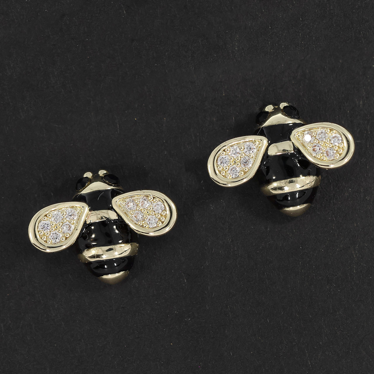 Gold-plated Bee Earrings