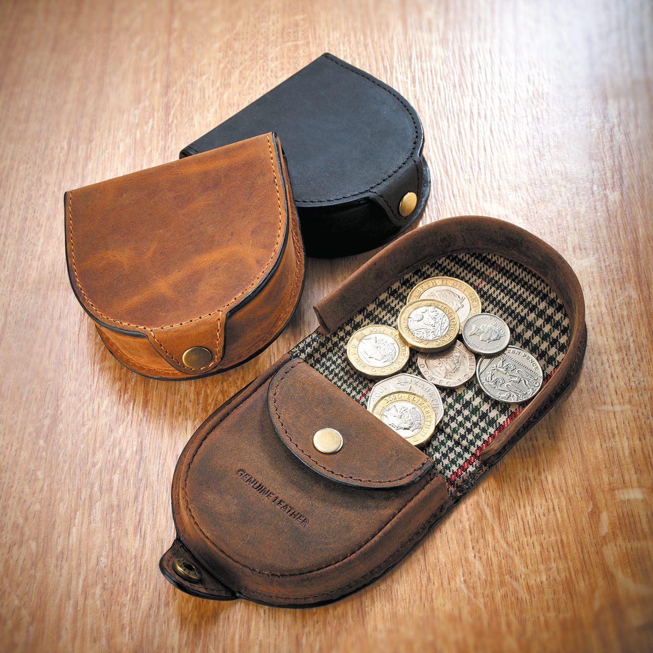 Black Leather Coin Purse Gift Discoveries