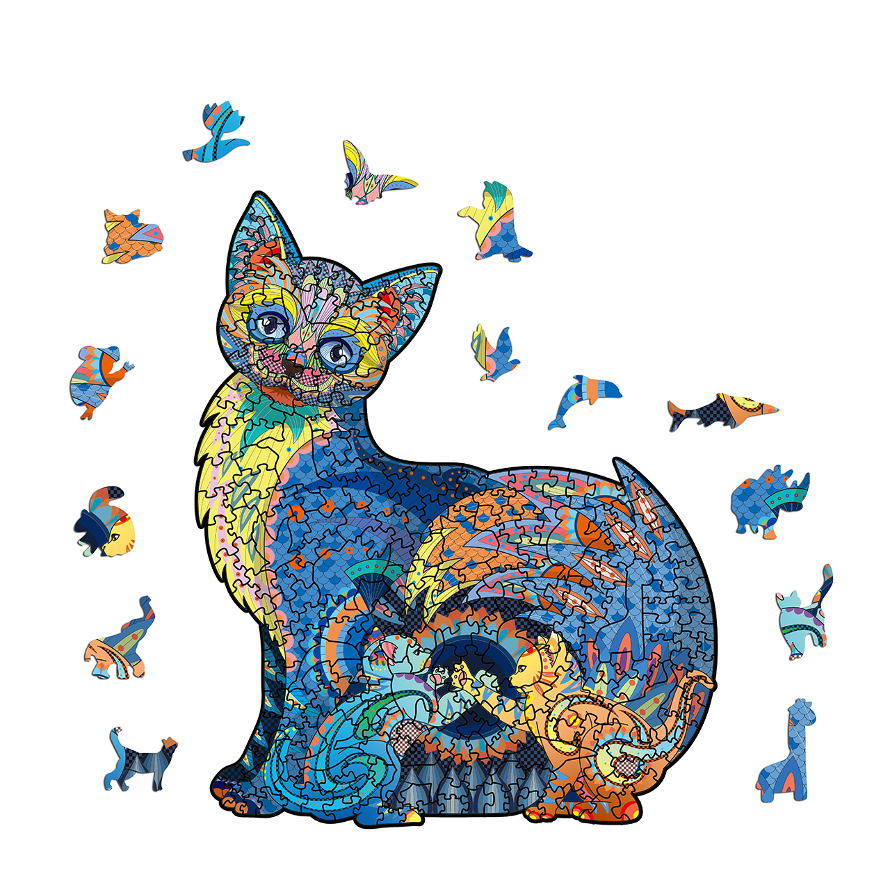 300pc Wooden Cat Jigsaw