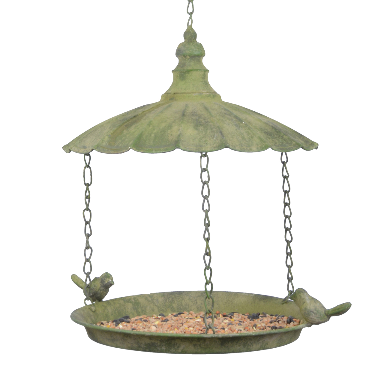 Aged Metal Birdfeeder