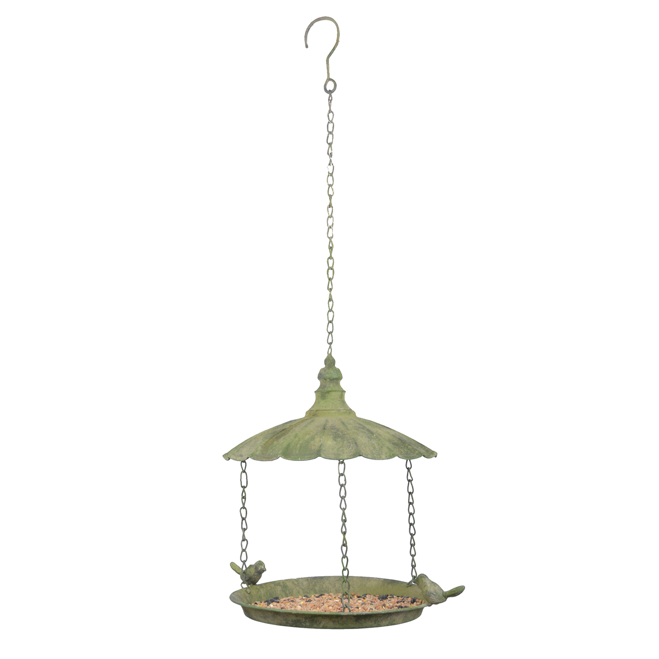 Aged Metal Birdfeeder