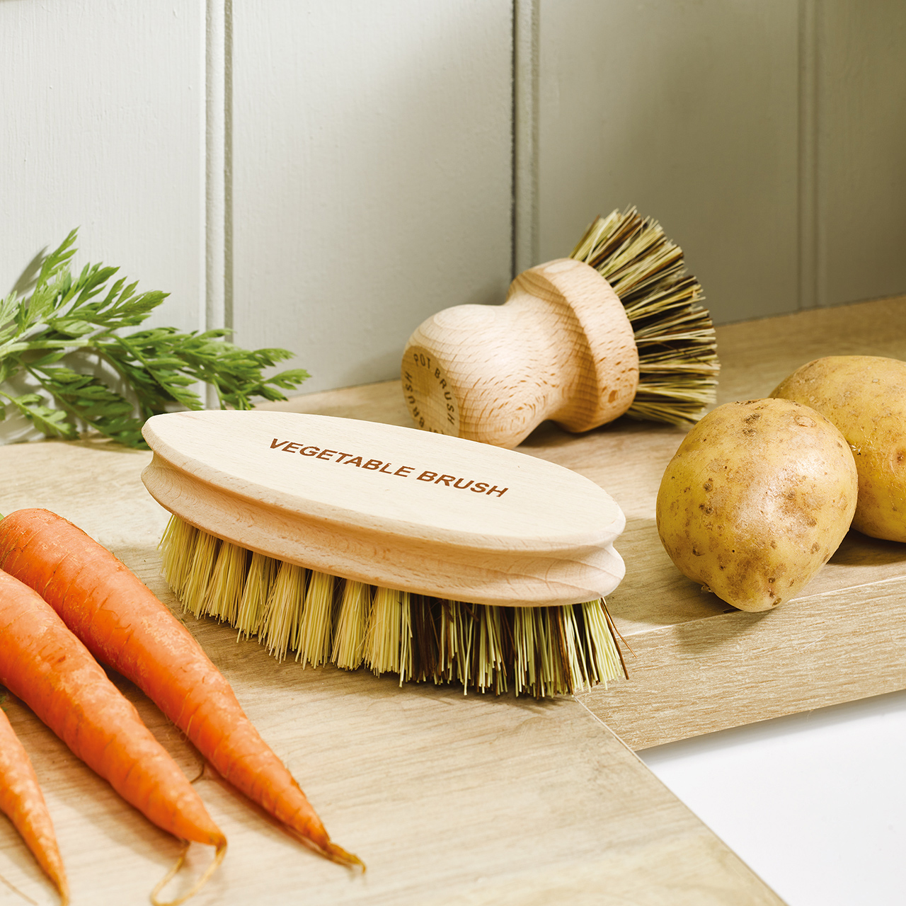 Traditional Pot and Veg Brush Set