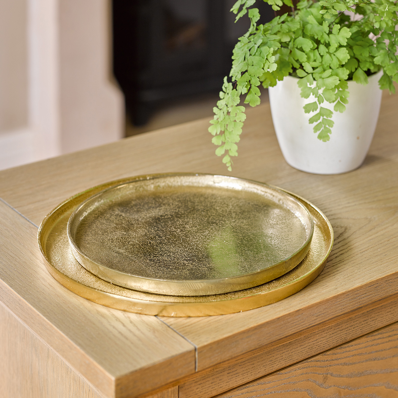 Gold Trays - Set of 2