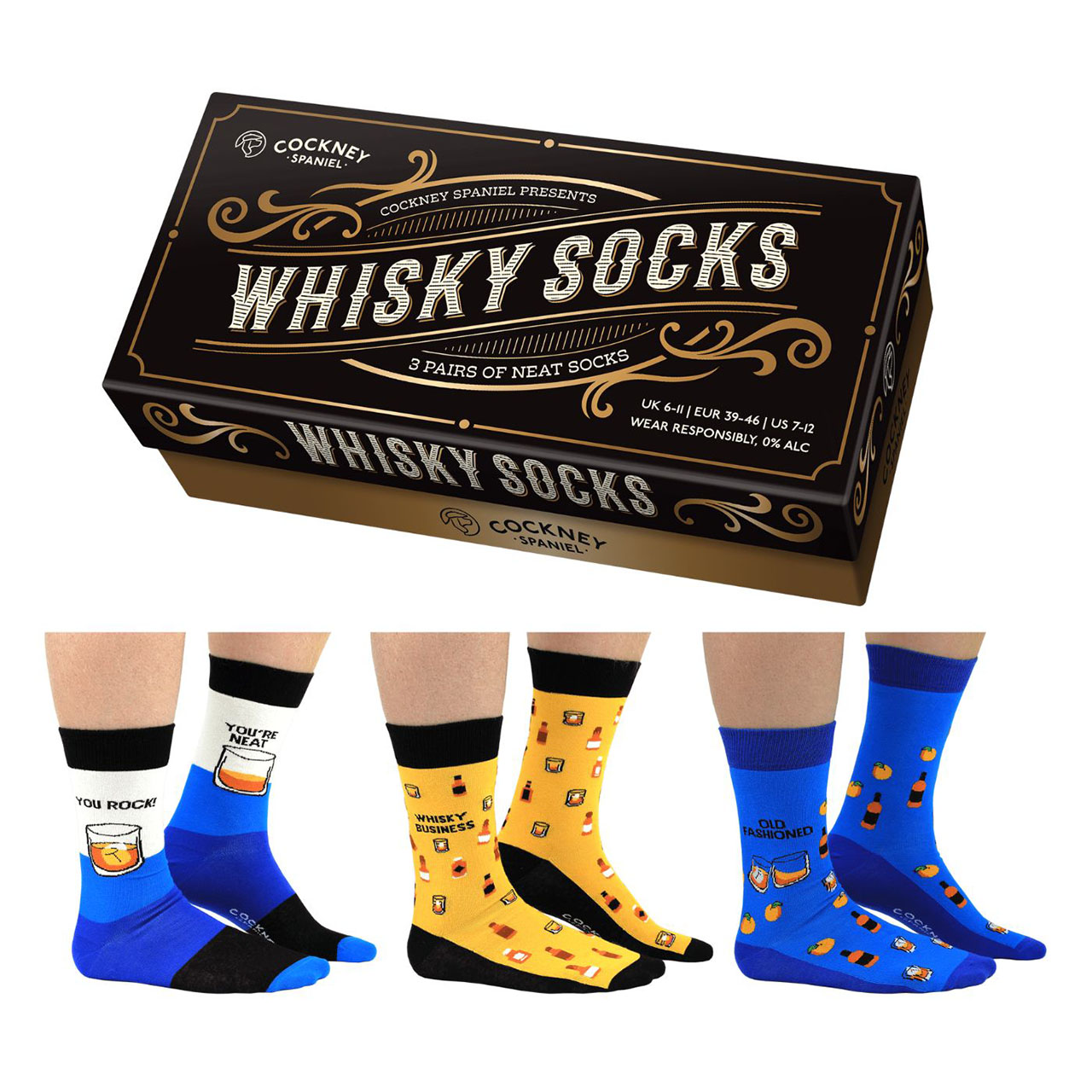 Whisky Socks - Pack of 3