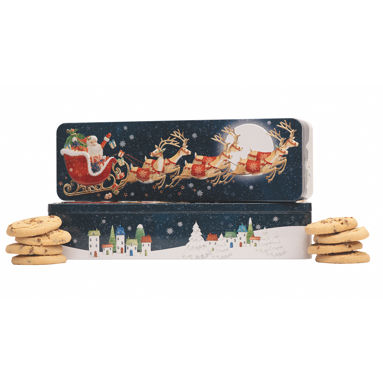 Christmas Tin with Choc Chip Biscuits