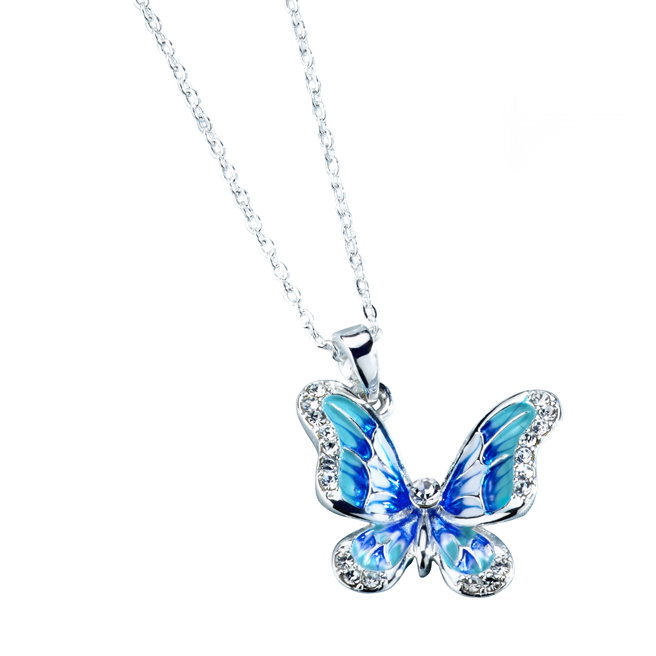 Hand Painted Butterfly Necklace