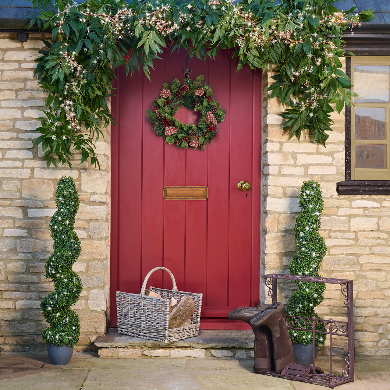 Natural-Look Berry Wreath