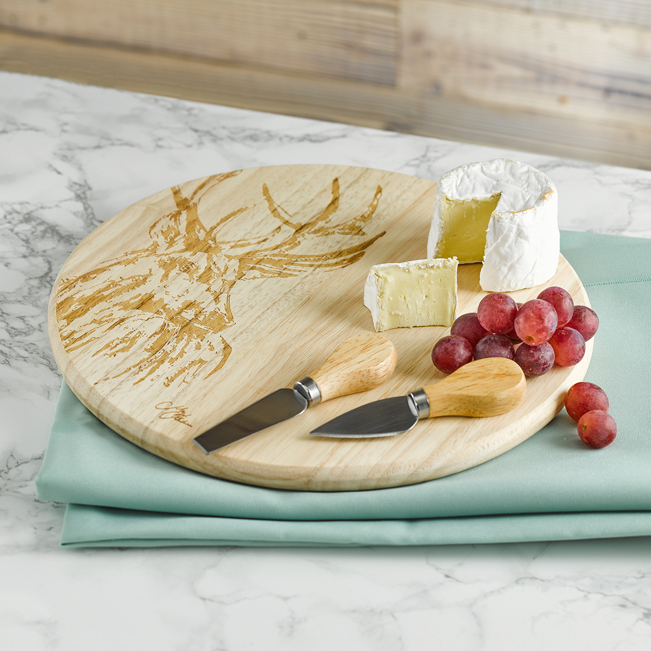 Stag Cheese Board and Knife Set