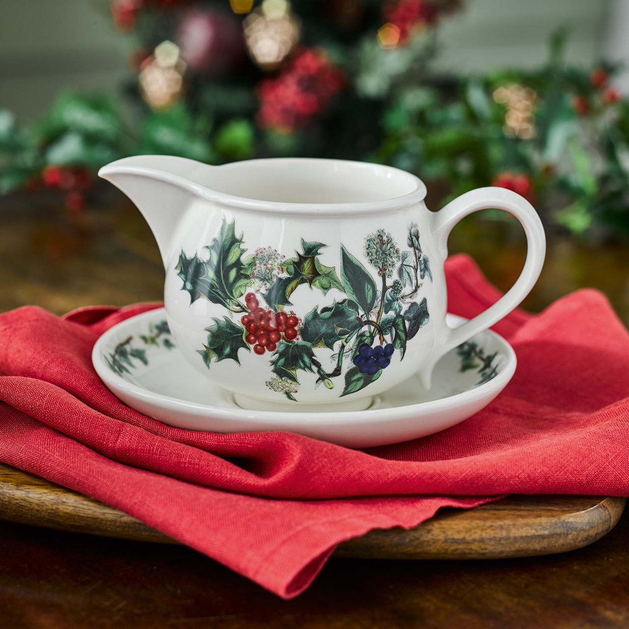 Portmeirion Holly & Ivy Gravy Jug