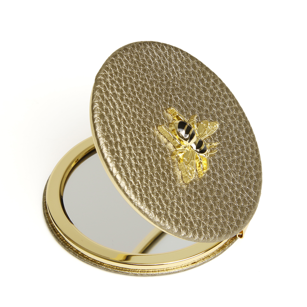 Mirror Compact with Bee Motif