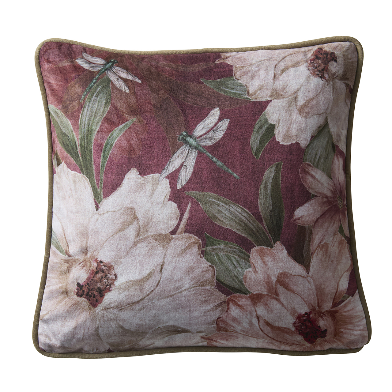 Somerville Piped Velvet Cushion