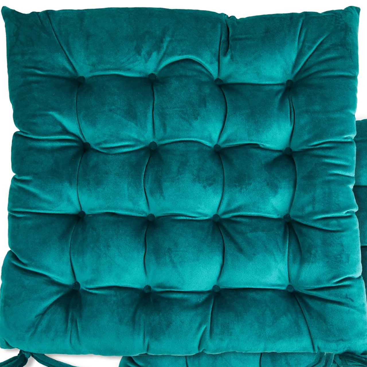 Emerald Velvet Button effect Seat Pad Scott s of Stow