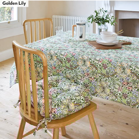 William Morris Button-effect Kitchen Seat Cushion