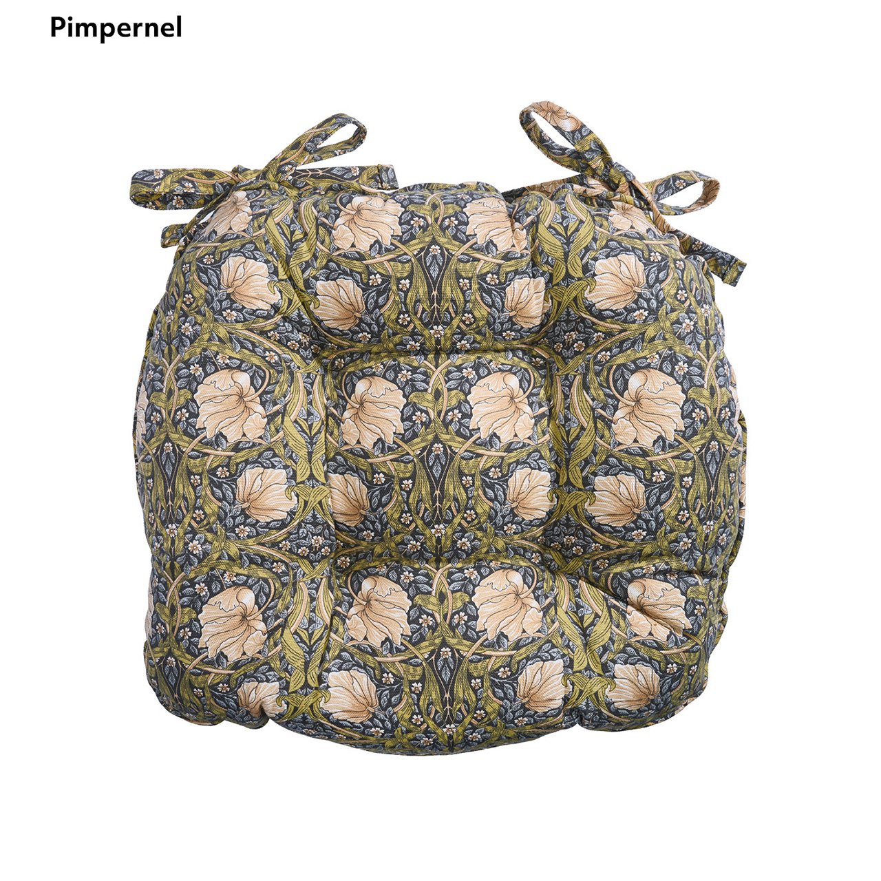 William Morris Button-effect Kitchen Seat Cushion