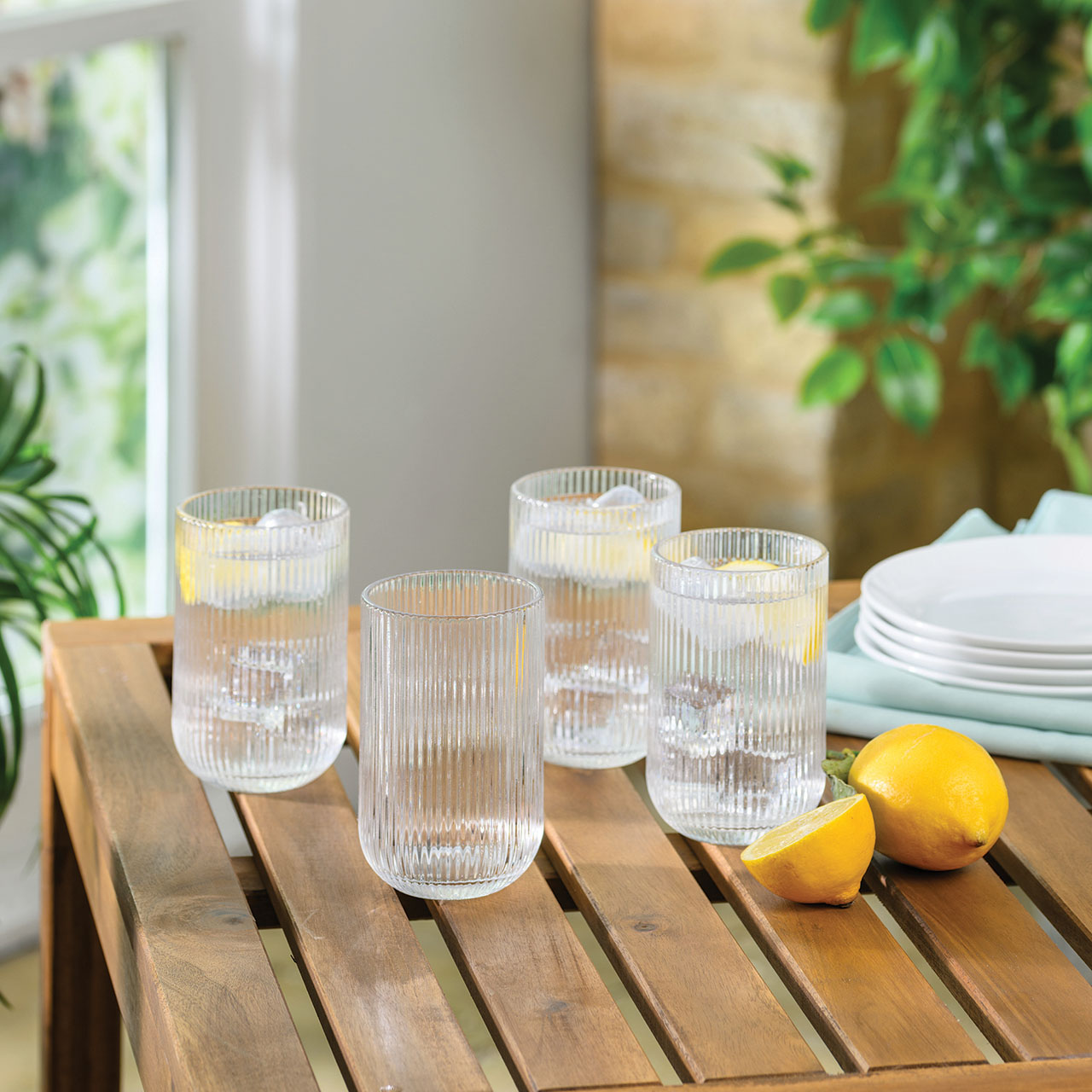 Linear Highball Glasses - Set of 4