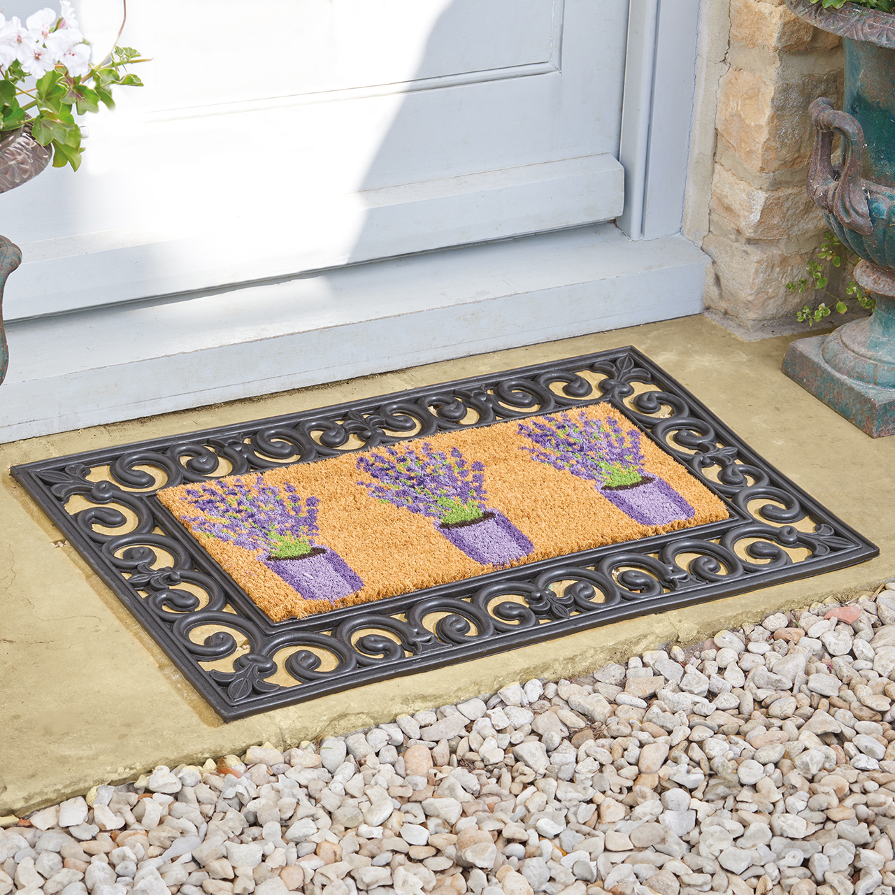 Rubber Mat with Coir Lavender Insert