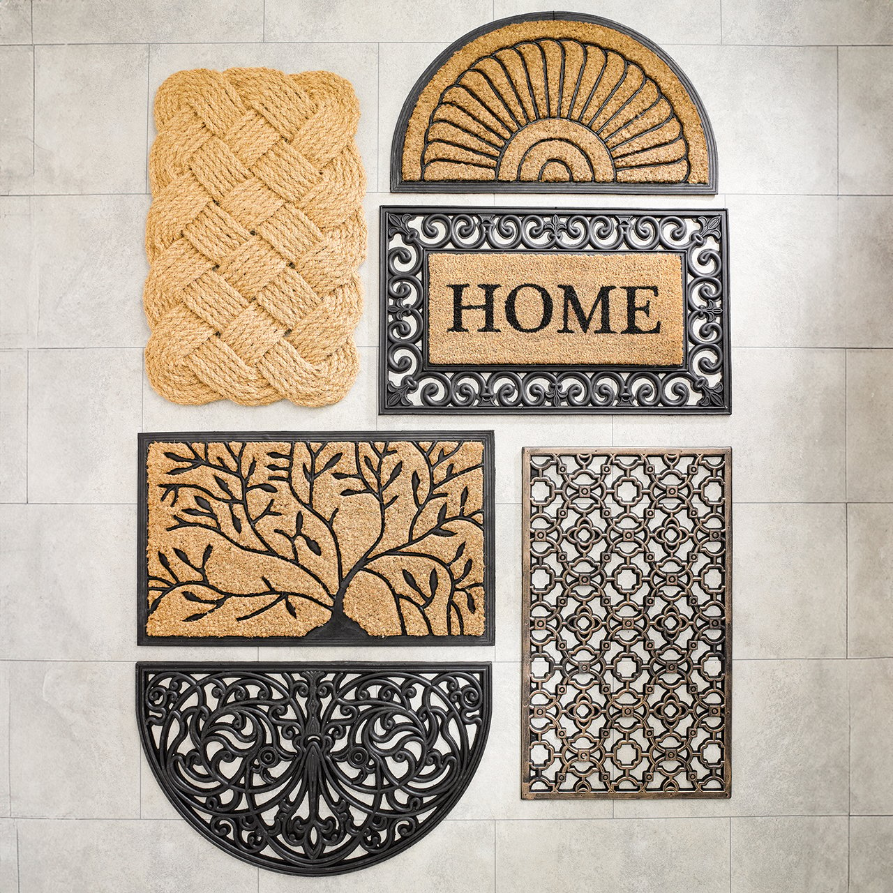 Rubber Mat with Coir Home Insert