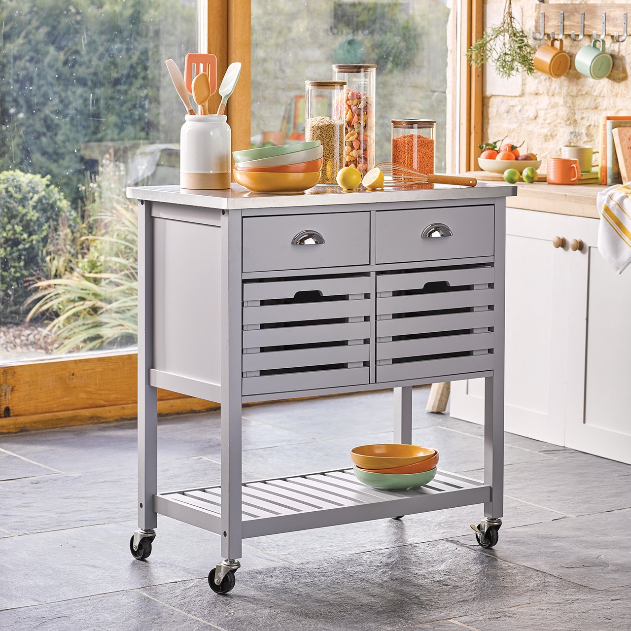 Stainless Steel Top Kitchen Trolley