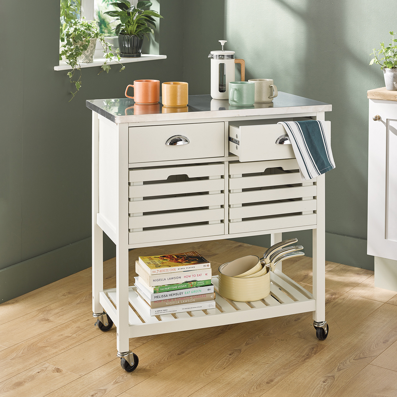 Stainless Steel Top Kitchen Trolley