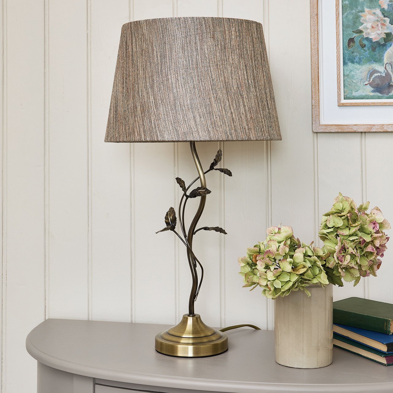 Metal Leaf Table Lamp