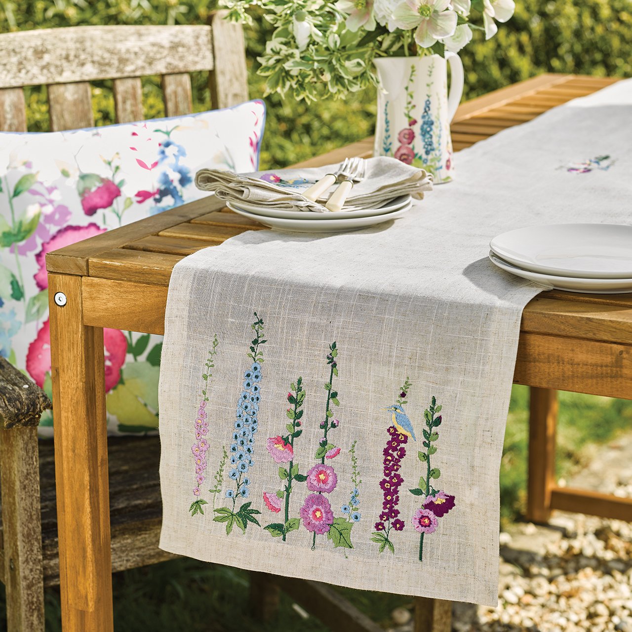 Hollyhock Table Runner