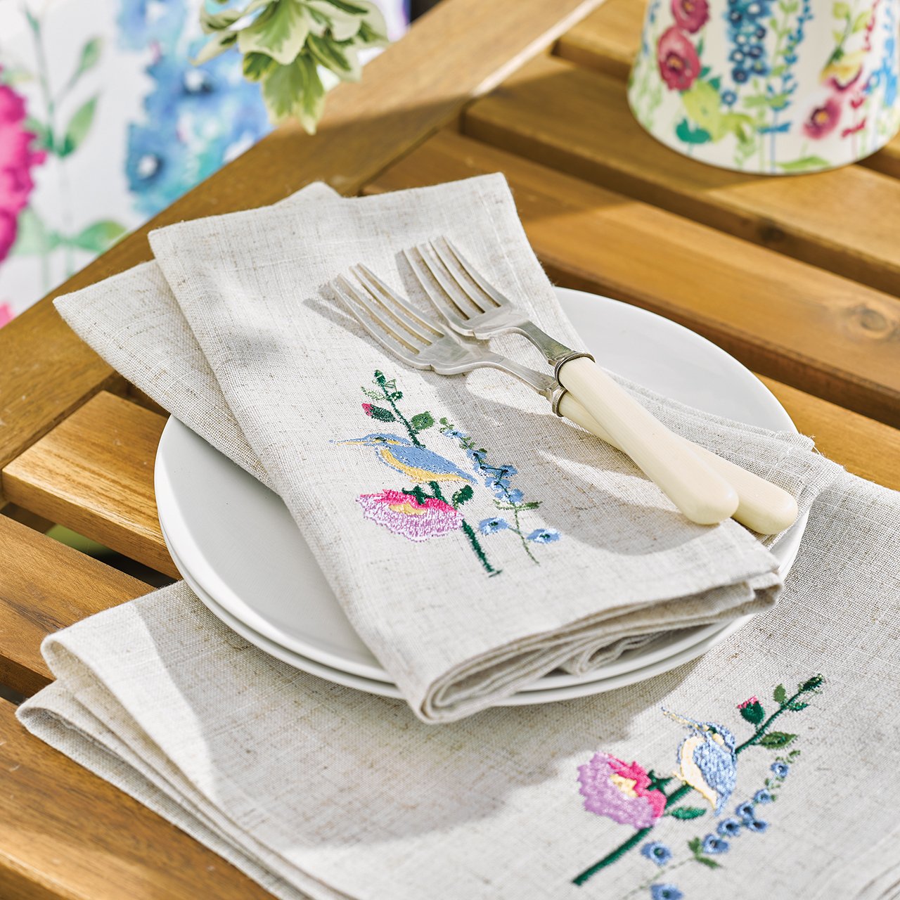 Hollyhock Napkins, Set of 4