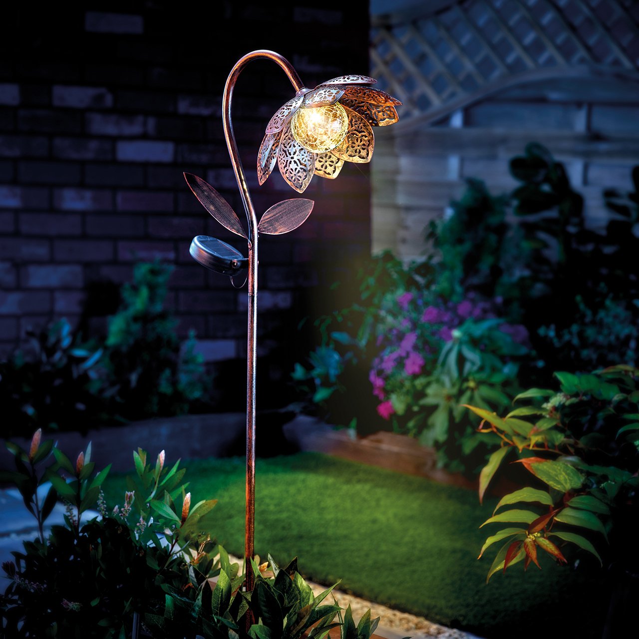 Scroll Petal Solar Stake