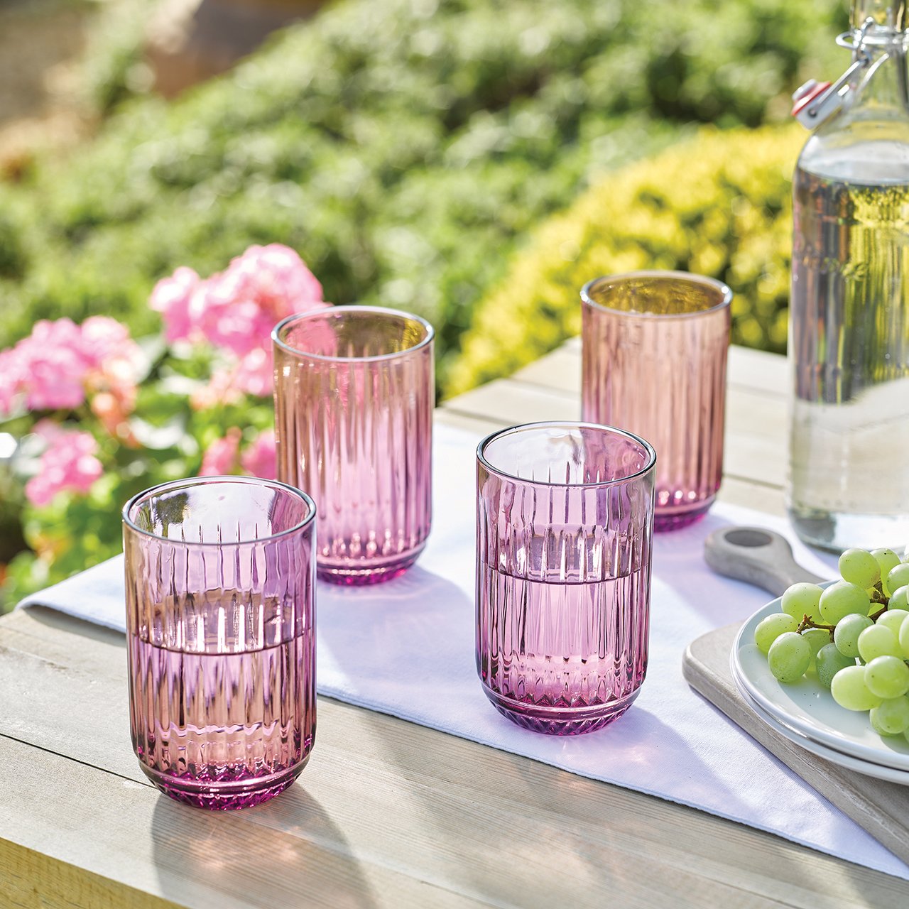 Coloured Glass Tumbler Set