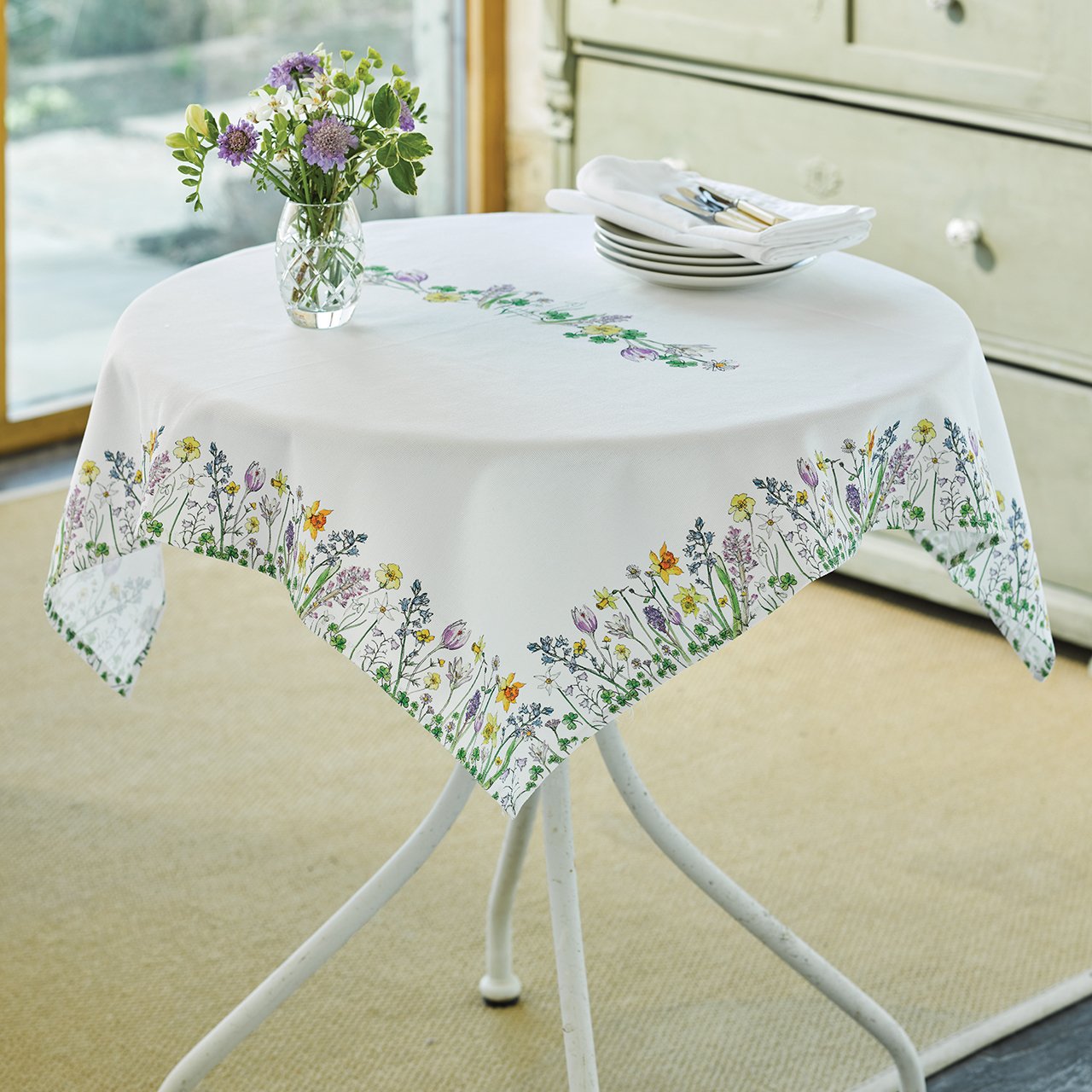 Spring Floral Runner or Tablecloth