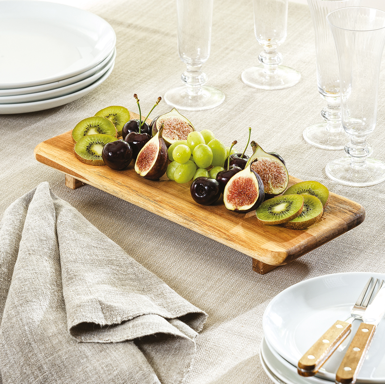 Footed Acacia Charcuterie Boards