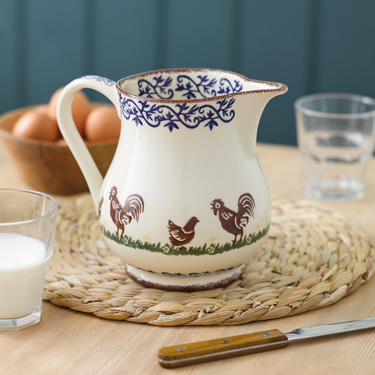 Cockerel and Hen Jug