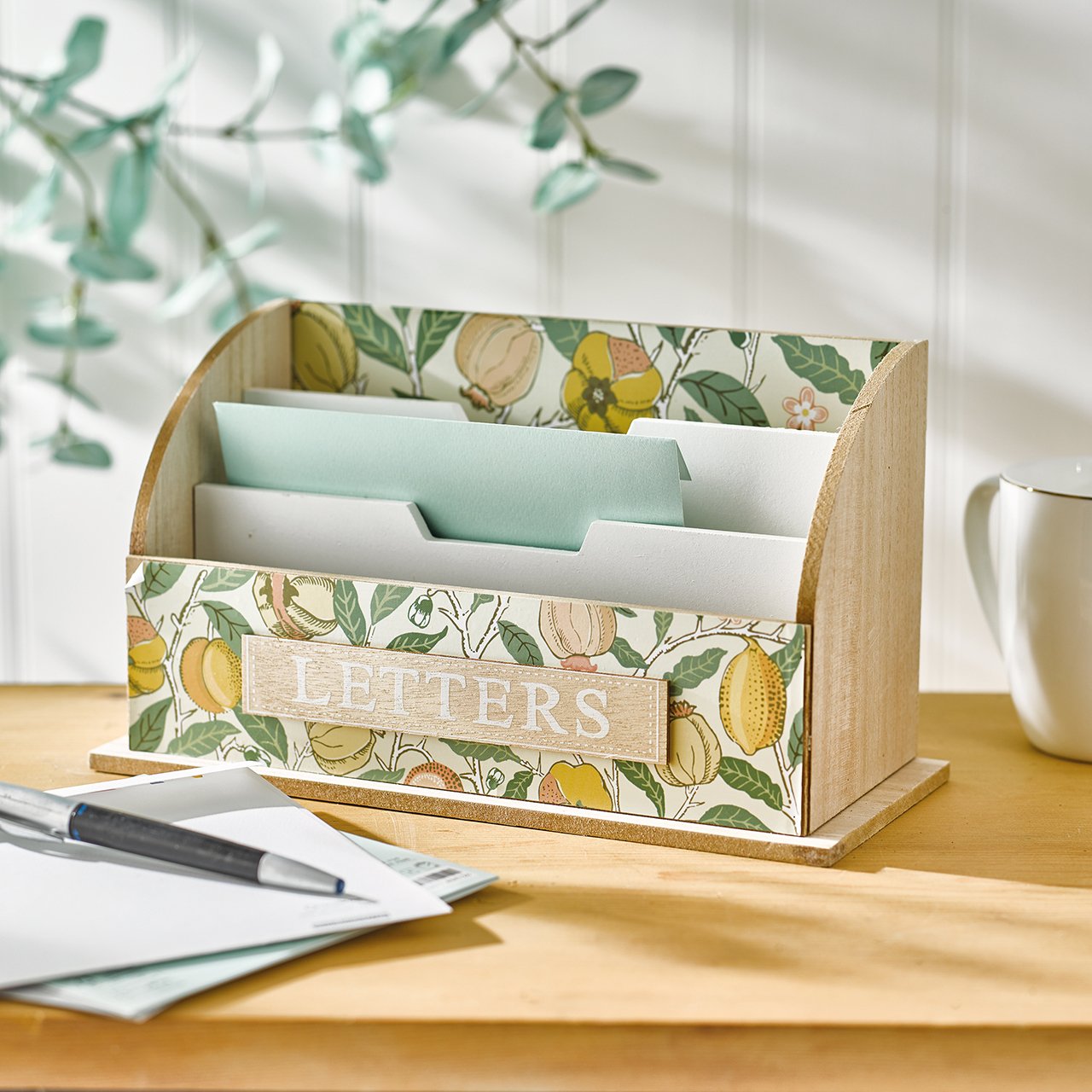 William Morris Fruits Wooden Letter Rack