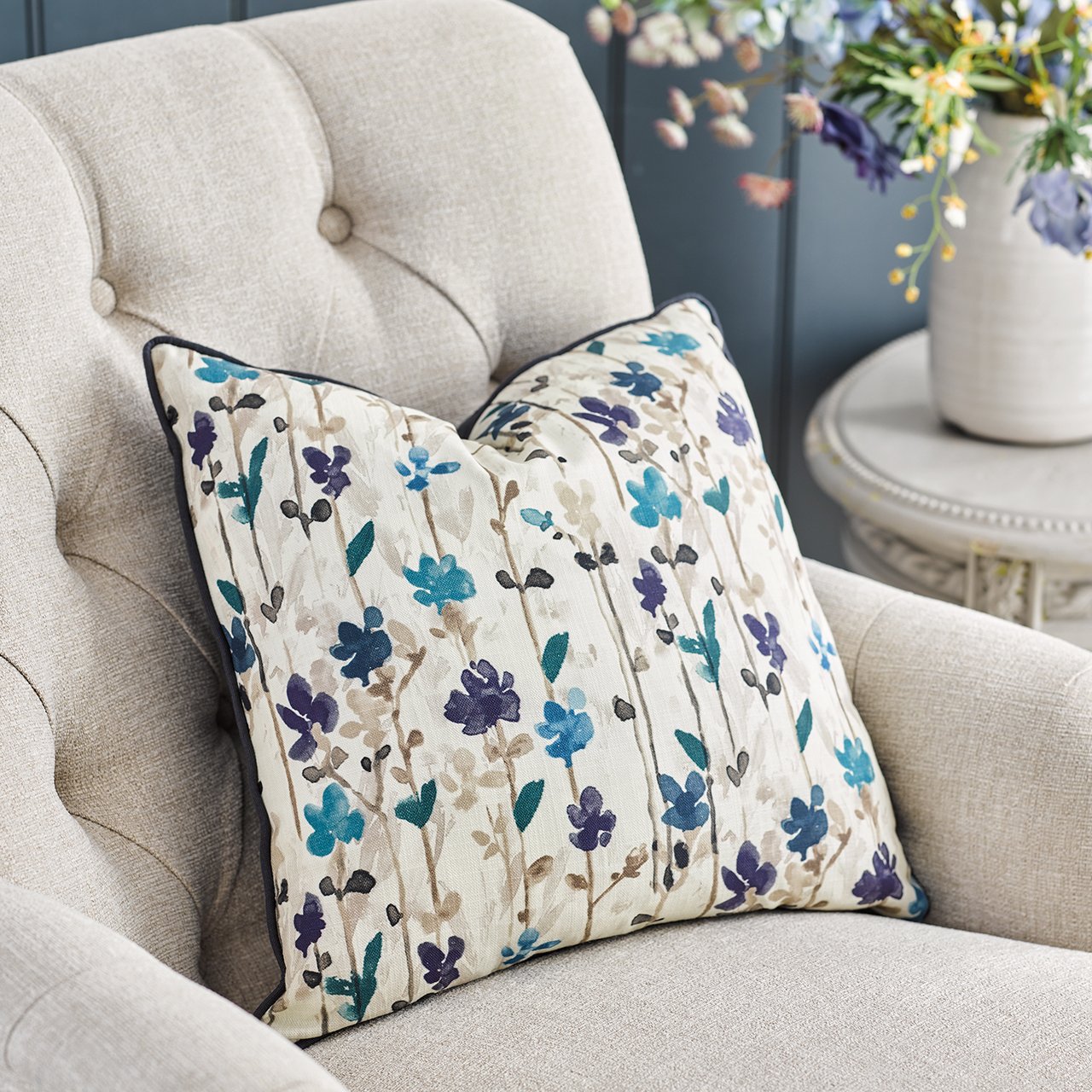 Flower Stripes Cushion