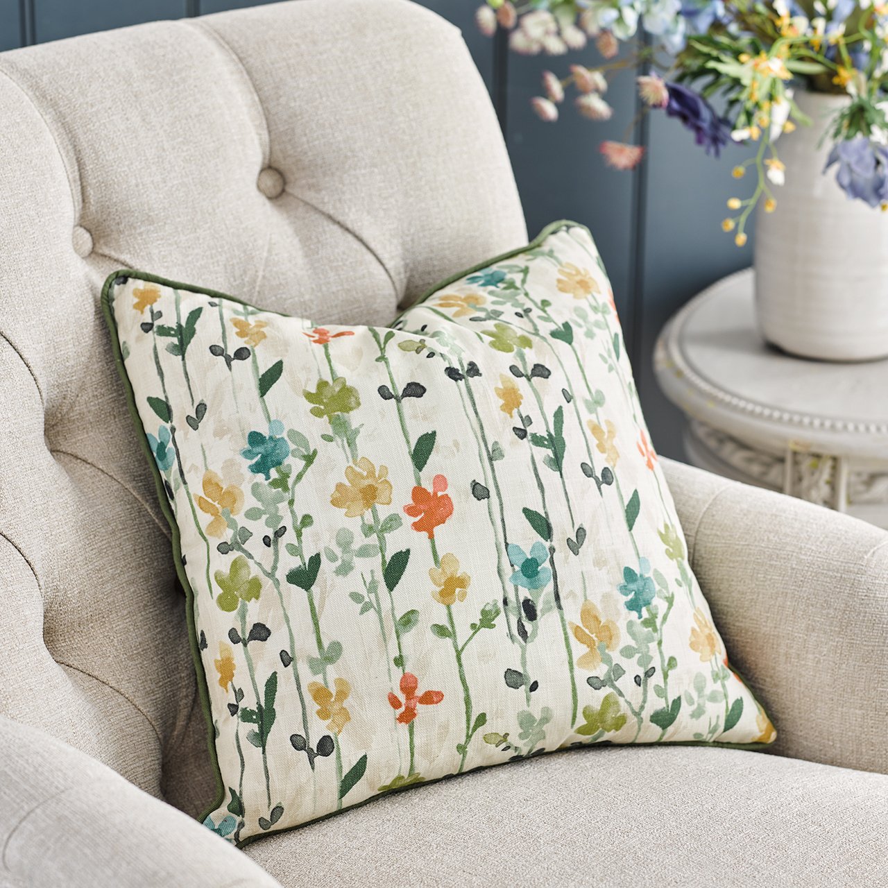 Flower Stripes Cushion