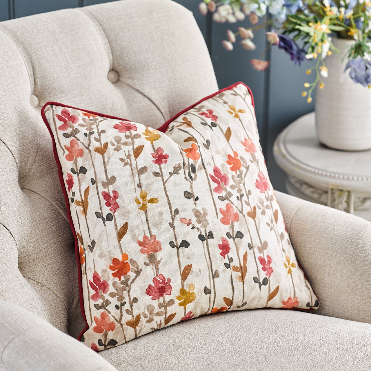 Flower Stripes Cushion