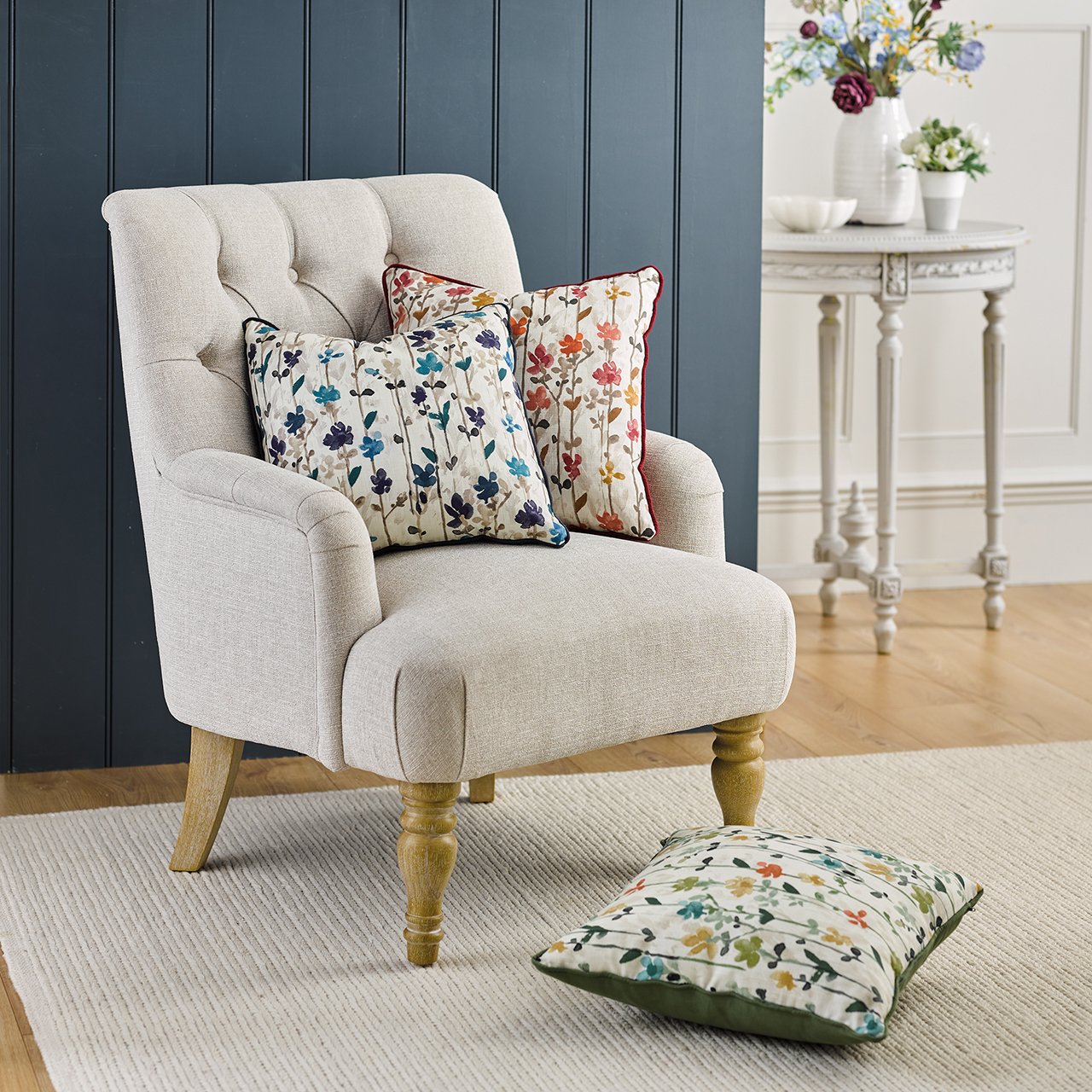 Flower Stripes Cushion