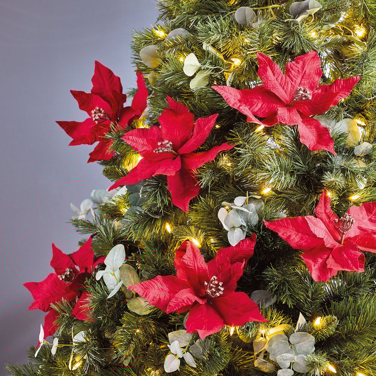 Poinsettia Clips, Set of 6